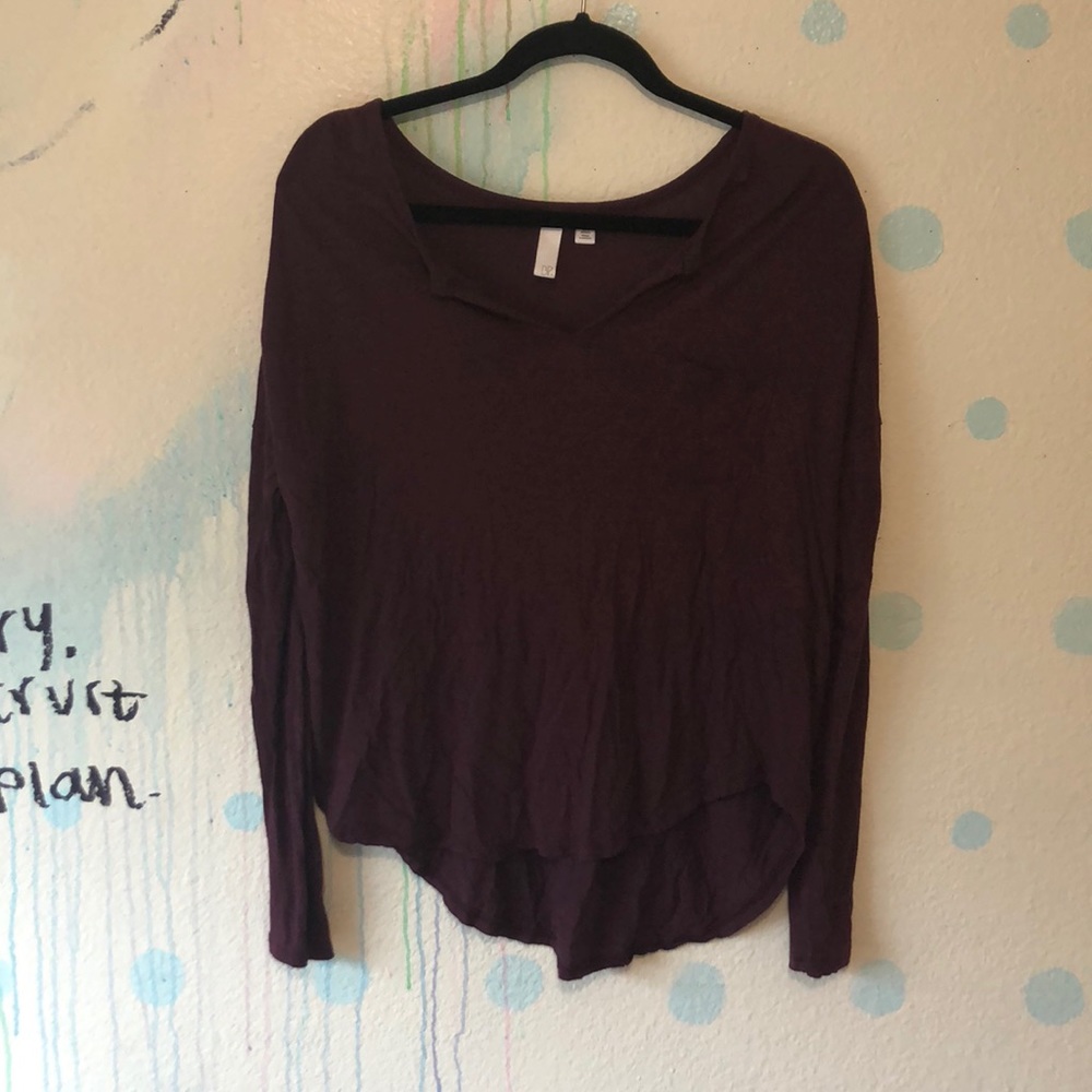 NWOT xl long sleeve maroon tee